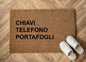 Chiavi telefono portafogli Zerbino Personalizzato in Fibra di Cocco – Incisione Laser – Welcome Mat Ingresso Casa – Idea Regalo