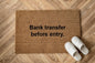 Bank transfer before entry. Zerbino Personalizzato in Fibra di Cocco – Incisione Laser – Welcome Mat Ingresso Casa – Idea Regalo