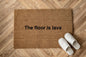 The floor is lava Zerbino Personalizzato in Fibra di Cocco – Incisione Laser – Welcome Mat Ingresso Casa