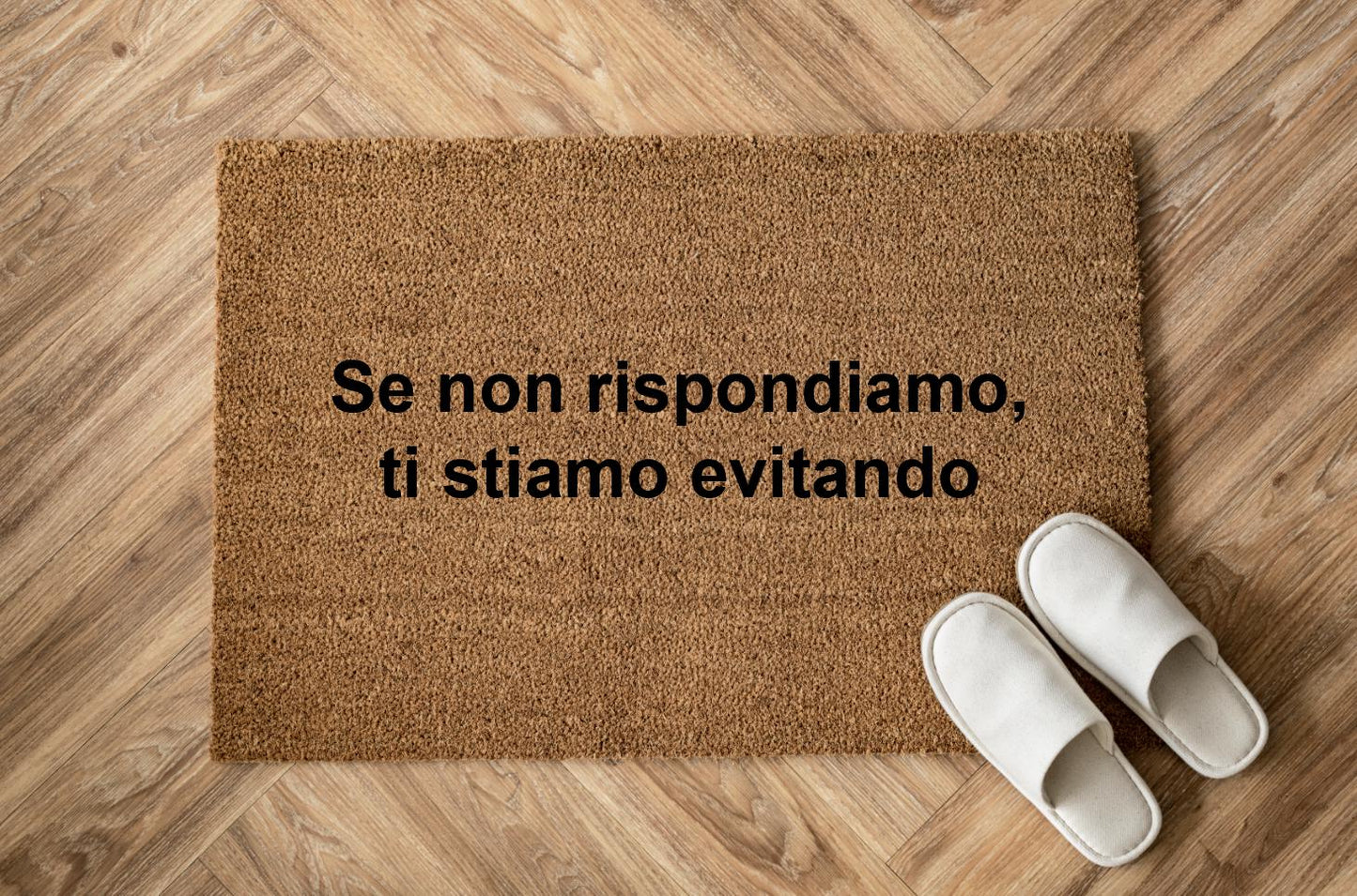 Se non rispondiamo, ti stiamo evitando Personalizzato in Fibra di Cocco – Incisione Laser – Welcome Mat Ingresso Casa