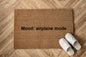 Mood: airplane mode Personalizzato in Fibra di Cocco – Incisione Laser – Welcome Mat Ingresso Casa