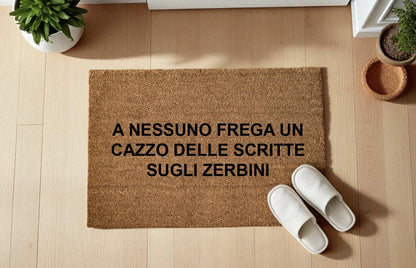 A nessuno frega un caxxo Zerbino Personalizzato in Fibra di Cocco – Ingresso Casa – Regalo Nuova Casa