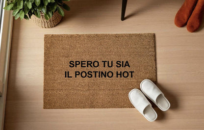 spero tu sia il postino hot Personalizzato in Fibra di Cocco – Incisione Laser – Welcome Mat Ingresso Casa