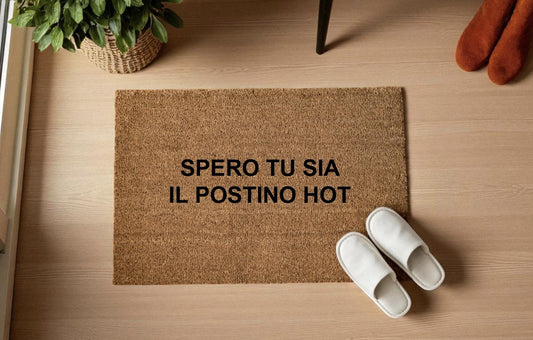 spero tu sia il postino hot Personalizzato in Fibra di Cocco – Incisione Laser – Welcome Mat Ingresso Casa