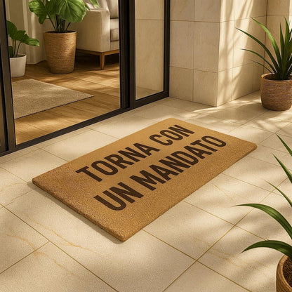 Torna con un mandato Zerbino Personalizzato in Fibra di Cocco – Incisione Laser – Welcome Mat Ingresso Casa – Idea Regalo