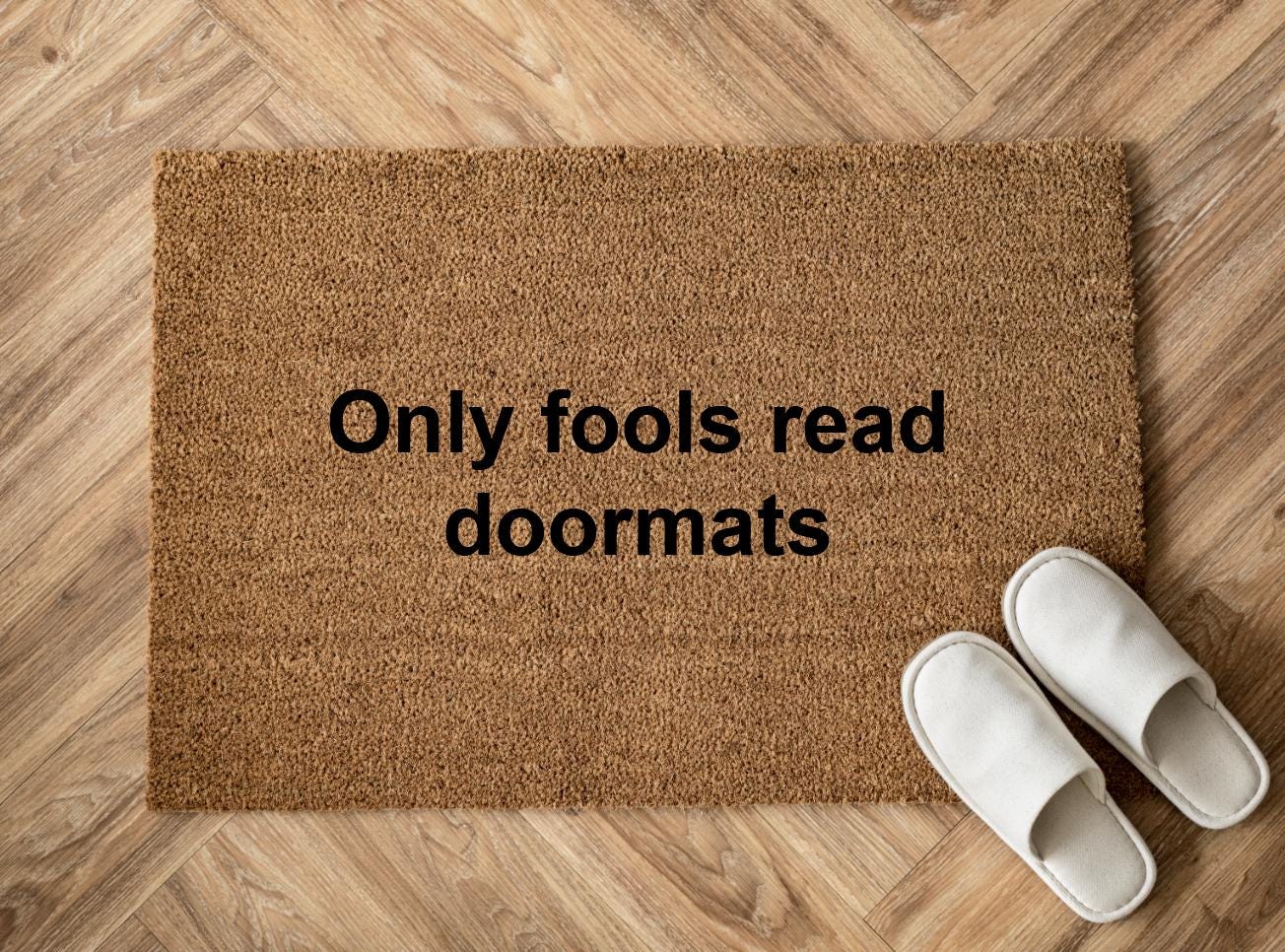 Only fools read doormats Zerbino Personalizzato in Fibra di Cocco – Incisione Laser – Welcome Mat Ingresso Casa – Idea Regalo
