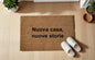 Nuova casa, nuove storie Zerbino Personalizzato in Fibra di Cocco – Incisione Laser – Welcome Mat Ingresso Casa – Idea Regalo Nuova Casa