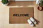 WELCOME Zerbino Personalizzato in Fibra di Cocco – Incisione Laser – Welcome Mat Ingresso Casa – Idea Regalo Nuova Casa