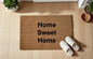 HOME SWEET HOME Zerbino Personalizzato in Fibra di Cocco – Incisione Laser – Welcome Mat Ingresso Casa – Idea Regalo Nuova Casa